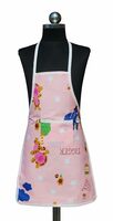 GLUN® Printed Kid Apron with 1 Front Pocket Pocket Type P Peach Color Pack of 1
