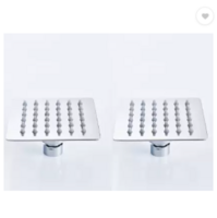 KAMAL Rain Shower Ultra Slim Square 4x4 Inch 100mm (Set of 2) (Only Showerhead) Shower Head