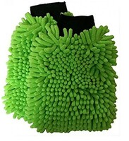 Limited-time deal: SOBBY Microfibre Car Wash mitt for Cleaning and Dusting Chenille Mitt Cleaning Gloves (2 PCS Single Sided, Extra Large, Profesional Grade, Big Chenille Mitt Glove, Multi Colour) 
