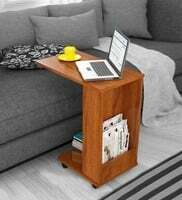 Voyager C-Shape End Table in Brazilian Walnut Finish