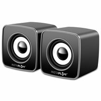 INSTAPLAY Insta Duo 2.0 Multimedia Speaker System Powerful Stereo Sound with Aux Connectivity,USB Powered and Volume Control Supports Laptop/PC/Projector/Tablet/Cellphone