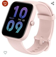 Limited-time deal: Amazfit Bip 3 Pro Smart Watch with 1.69" Large Color Display,2 Weeks' Battery Life,5 ATM Water-Resistance,60 Sports Modes, High-Precision GPS, and Blood-Oxygen Saturation Measurement (Pink) 