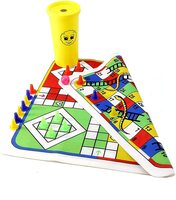 LandVK's 2 in 1 Ludo and Snake and Ladder Board Game, Multicolor (Snake Ladder and Ludo)