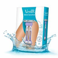 Gillette Venus Bikini Sensitive Hair Removal, 2 Women Razors |Intimate care| Derm Tested|No irritation [Apply ₹40 Off Coupon]