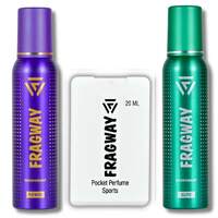 Buy 2 Fragway Elite Perfume Body Spray 150ml and Get 1 Sport Pocket Perfume 20ml free.