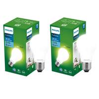 PHILIPS 9-watt Diffused LED Glass Light Bulb | Bulb Base: E27, 600 Lumen Full Glow Frosted Diffused LED Bulb for Home Decoration | Warm White, Pack of 2