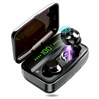 EDYELL A1 Wireless Wireless:120H Playtime Bluetooth Earphones with LED Display in Ear Headphone with 3500Mah Charging Case ENCBuds Smooth Touch Control IPX7 Waterproof