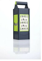 GANESH Flexi 4-in-1 Plastic Slicer and Grater, Shredder Multifunctional Kitchen Tool with 4 Sharp Stainless Steel Blades Cheese, Vegetables, Fruit, Cabbage, Easy Slicing, Grating (Multicolor)