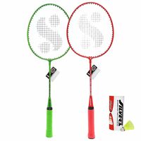 Silver's Junior JB-190 Combo-5 (2 Badminton Rackets, 3 Plastic Shuttlecock)