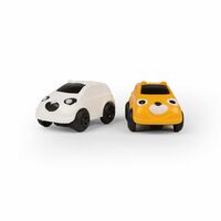 Toyzone Pull String Panda Car-70986- Infant and Pre-School Toy | Free Wheel Toy | Early Age Development Toys for Kids | Pulling Toy with Cord| Push N Pull Toy