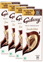 Galaxy Silky Smooth Milk Chocolate Bars, 100% Cashback, Pack of 4 x56gm Each