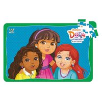 Webby Dora & Friends Emma and Kate Wooden Jigsaw Puzzle, 108 Pcs, Multicolor