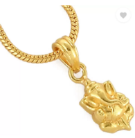 Ganesh Ganpati Locket Pendant With Gold Plated Chain For Men Boys Women Girls Alloy Pendant Set