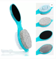 ShopCircuit 4in1MultiUse Pedicure&Manicure Paddle Brush ,Cleanse,Scrub,File and Buff  (Multicolor)