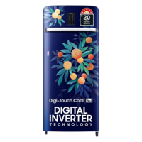 Samsung 215 Litres 5 Star Direct Cool Single Door Refrigerator with Digi-Touch Cool (RR23C2E35NK/HL, Orange Blossom Blue)