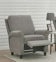 Deal of the day - Stockholm Fabric Manual 1 Seater Recliner In Dark Grey Colour By Bantia Furniture