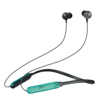 pTron InTunes Classic Neckband with Passive Noise Cancellation (IPX4 Water Resistant, 13mm Drivers, Black|Green)