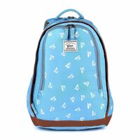Gear Origami 35 L Water Resistant Backpack with Rain Cover/School Bag/College Bag/Daypack/Casual Backpack for Boys/Girls/Men/Women (Forget Me Not Blue -Tan)