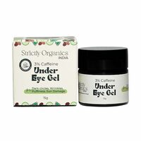 Strictly Organics Under Eye Cream For Dark Circles | 3% Caffeine Under Eye Gel with Niacinamide, Wrinkles,Fine lines and Puffiness [Apply ₹25 Off Coupon]