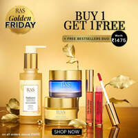 RAS Luxury Skincare Golden Friday Sale: Buy 1 Get 1 Free || Buy 2 @Rs.1299 + Free Bestseller Duo worth Rs.1475 on Orders Above Rs.1890
