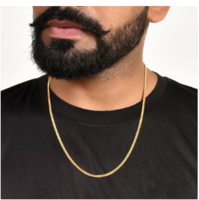 1 Gram Gold plated Chain For Boys and Man Alloy, Stainless Steel Chain Gold-plated Plated Brass Chain