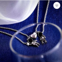 (Pack of 2) P.R.Prints  Alloy Sterling Silver Bracelet Set 