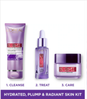 LOreal Paris Revitalift Hyaluronic Acid Face Cleanser 50ml, Serum 15ml & Face Cream 15ml [Apply Coupon EXTRA10OFF]