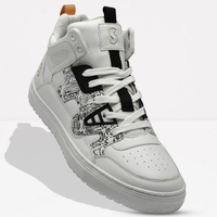 SOLETHREADS Doodle Printed Men Sneakers - White