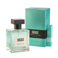 Engage Indigo Skies Perfume for Men, Long Lasting, Fresh and Earthy, for Everyday Use, Gift for Men, Free Tester with pack, 100ml [Apply ₹5 Off Coupon]