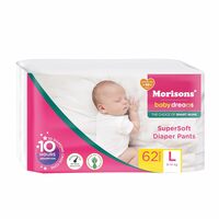 Morisons Baby Dreams SuperSoft Diaper Pants Large - L (62 Pieces)