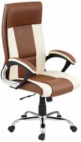 Amazon Brand - Solimo Brasov High Back Executive Chair (Brown & Beige)