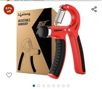 Lifelong Adjustable Hand Grip Strengthener|Adjustable Resistance (10kg-60kg)|Hand Gripper for Men & Women for Gym n Home for Forearm Exercise, Finger Exercise Power Gripper (Red & Black, LLFAHG01) 