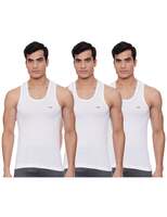 LUX VENUS Men's Cotton Vest (Pack of 3)