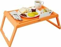 Amazon brand solimo Reinforced polypropelene Plastic Multipurpose Foldable Tray - Sandalwood