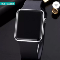 omenterprisehub  New Generation Black LED Display Top Latest Design In Market Digital Watch - For Boys & Girls SILVER WATCH
