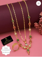 Jewel WORLD  Alloy Gold-plated Gold Jewel Set  (Pack of 2)