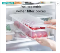Kitchenetic Plastic Fridge Container - 1500 ml  (Clear)