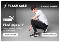 Tatacliq Flash Sale - Flat 60% off on PUMA [Till 11 PM]