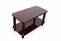 MONO FURN Asian Engineered Wood Wooden Finish Teapoy Coffee Table 