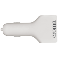 Croma 18W Type A 2-Port Fast Car Charger (Adapter Only, Short Circuit Protection, White)