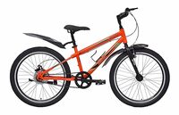playR BFF 24 Inch Cycle - Single Speed - Rigid - Front V Brake Rear Disc Brake - Fluorescent Orange