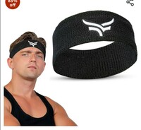  Xtrim Unisex Head Band, Head Band for Men, Head Band for Women, Hair Band, Moisture-Wicking, Comfortable Fit, Breathable Fabric, Highly Elastic (Black) 