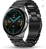 Pebble Cosmos Bold Pro 1.39" HD Display Luxury Metal Straps, BT Calling,Voice Assistant Smartwatch