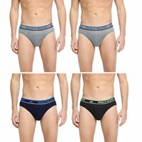 Dixcy Scott Cotton Men’s Brief Modern Fit Solid Innerwear (Pack of 4) Regular