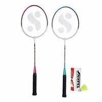 Silver's Sb-414 Badminton Rackets Set with 3 Plastic Shuttlecock