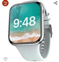 CrossBeats Hustl Smartwatch, Large 2.01” TruHue™ HD Display, Dual Speaker with BT Calling, 125+ Sports Mode, AI Health Tracking, SnapCharge™ Battery Upto 10days, 60Hz Refresh Rate Silver 