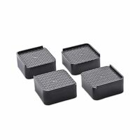 SR Premium Fridge Stand Multipurpose Heavy Duty Stand for Washing Machine, Cupboard, Double Door Refrigerator, Sofa Base Stand Square - Set of 4 Pcs