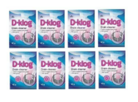 (Pack of 8) Pidilite D-Klog Drain Cleaner, unclogs Washbasin, Septic Tank in 30 mins, 320g, Pack of 8 Powder Drain Opener  (320 g, Pack of 8)