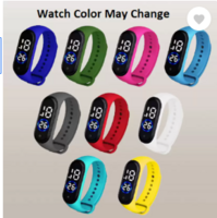 A Digital Watch Digital Watch - For Boys & Girls WHITE-NUMBERED-YELLOW-M2-TOUCH