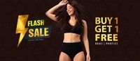 Clovia Flash Sale - Buy 1 Get 1 Free on Bras & Panties & More Offers